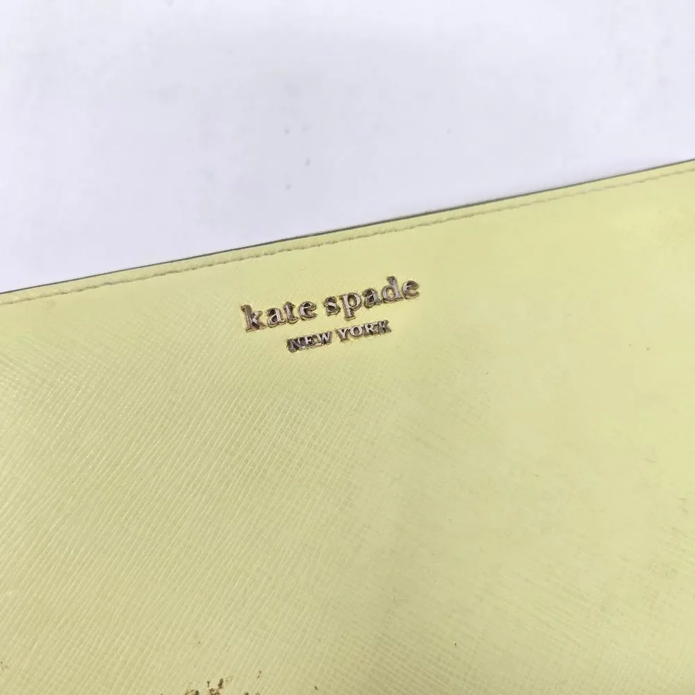 KATE‎ SPADE Pre-Loved Light Lime Green Zipper Top Wallet
